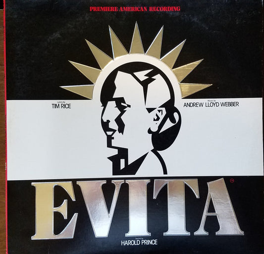 Andrew Lloyd Webber And Tim Rice : Evita: Premiere American Recording (2xLP, Album, San)
