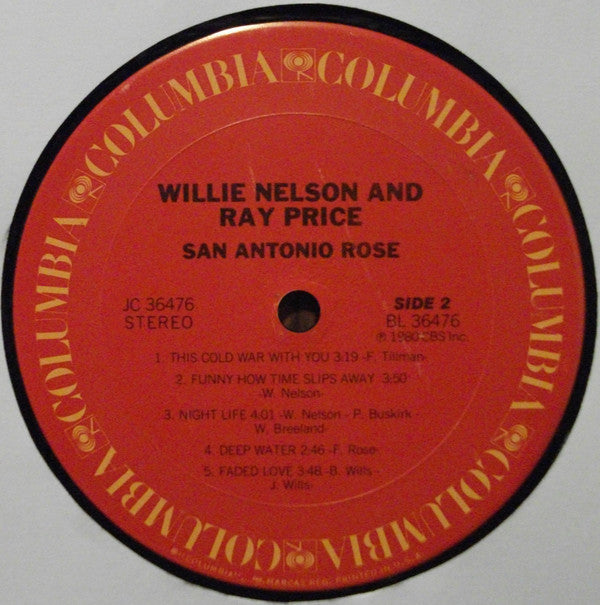 Willie Nelson & Ray Price : San Antonio Rose (LP, Album, Ter)