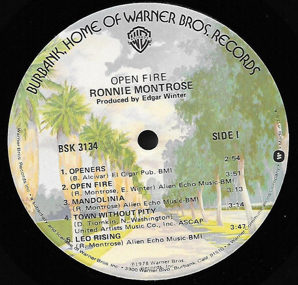 Ronnie Montrose : Open Fire (LP, Album, Jac)