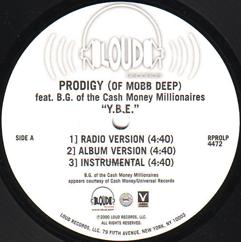 Prodigy : Y.B.E. (Young Black Entrepreneurs) (12", Promo)