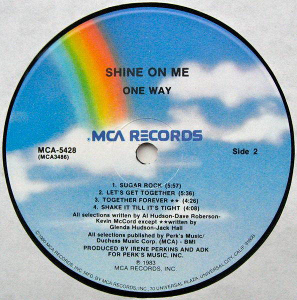 One Way : Shine On Me (LP, Album, Pin)