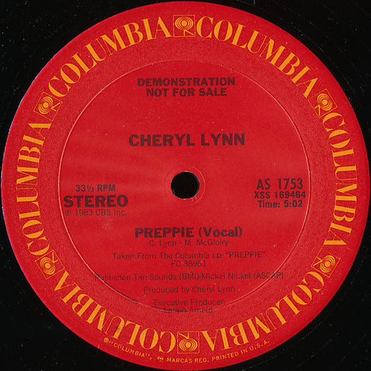 Cheryl Lynn : Preppie (12", Promo)