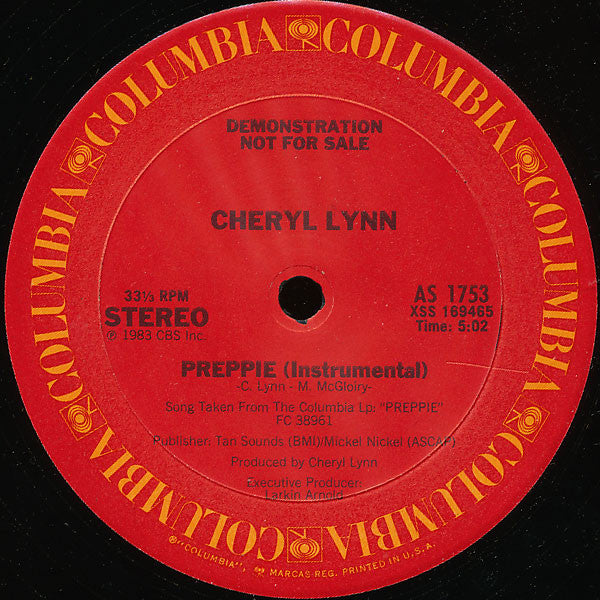 Cheryl Lynn : Preppie (12", Promo)