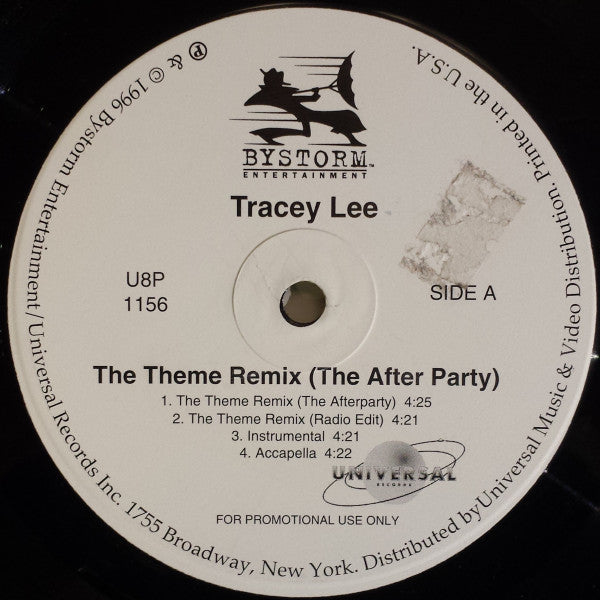 Tracey Lee : The Theme (The After Party Remix) (12", Promo)