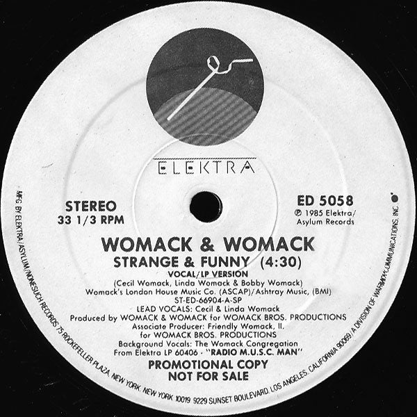 Womack & Womack : Strange & Funny (12", Promo)