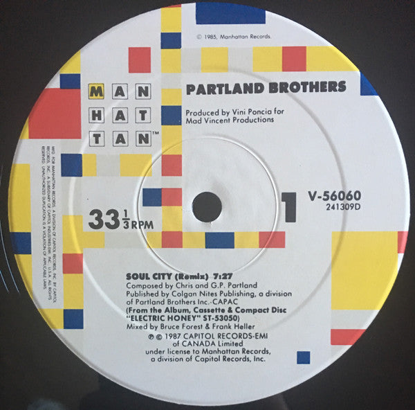 The Partland Brothers : Soul City (12")