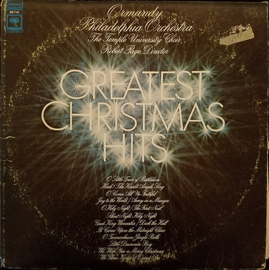 The Philadelphia Orchestra, Ormandy*, The Temple University Choir*, Robert Page : Greatest Christmas Hits (LP)