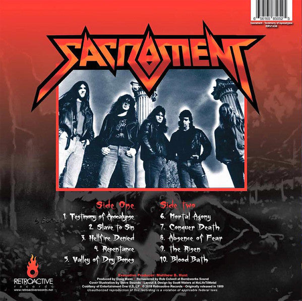 Sacrament : Testimony Of Apocalypse (LP, RM)