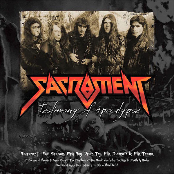 Sacrament : Testimony Of Apocalypse (LP, RM)