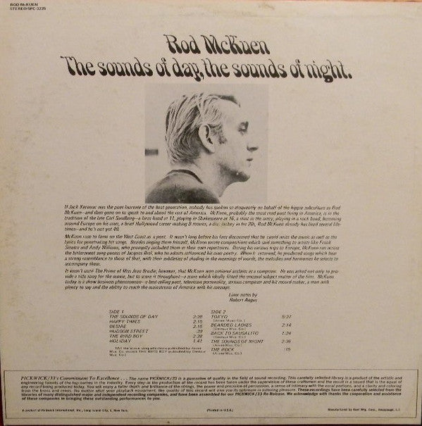 Rod McKuen : The Sounds Of Day, The Sounds Of Night. (LP, Comp)