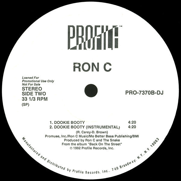 Ron C : Mary Had A Pimp / Dookie Booty (12", Promo)