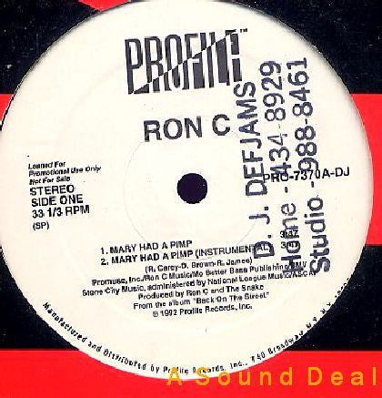 Ron C : Mary Had A Pimp / Dookie Booty (12", Promo)