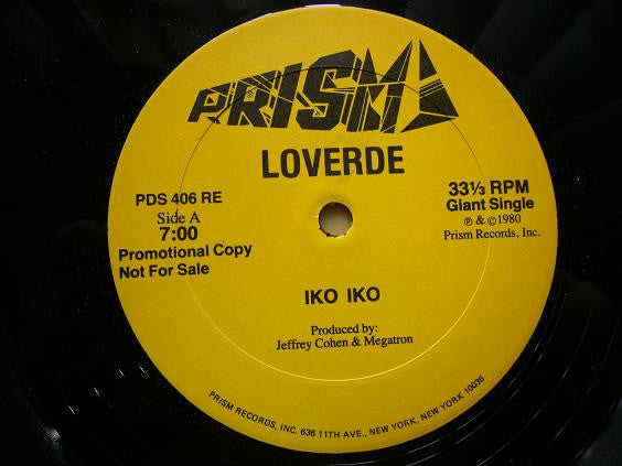 Loverde : Iko Iko (12", Promo)