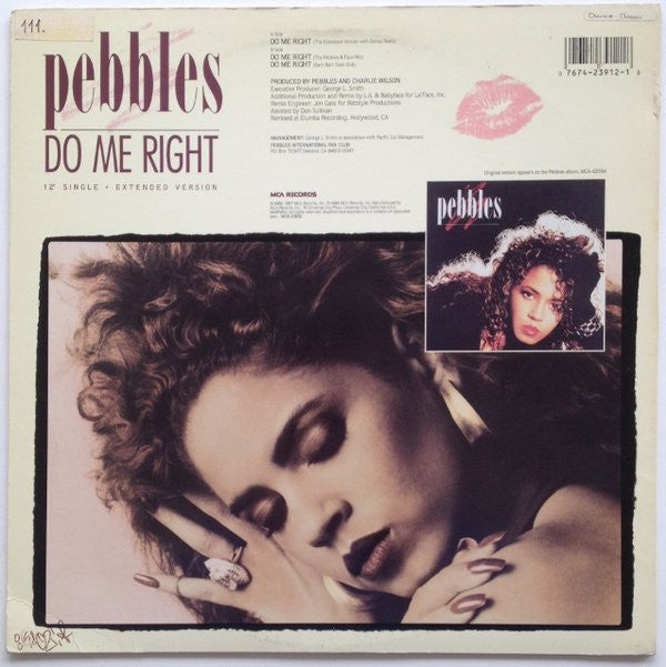 Pebbles : Do Me Right (Extended Version) (12", Single)