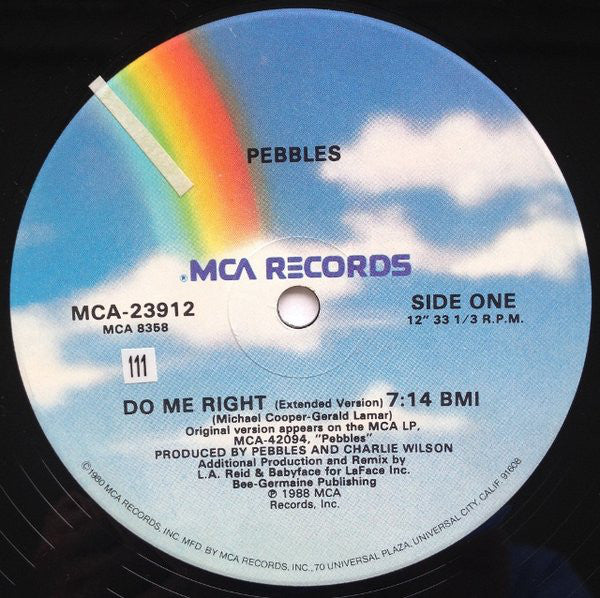 Pebbles : Do Me Right (Extended Version) (12", Single)