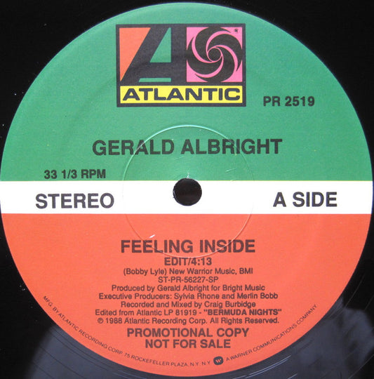 Gerald Albright : Feeling Inside (12", Promo)