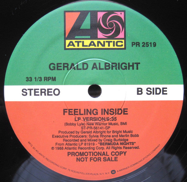 Gerald Albright : Feeling Inside (12", Promo)