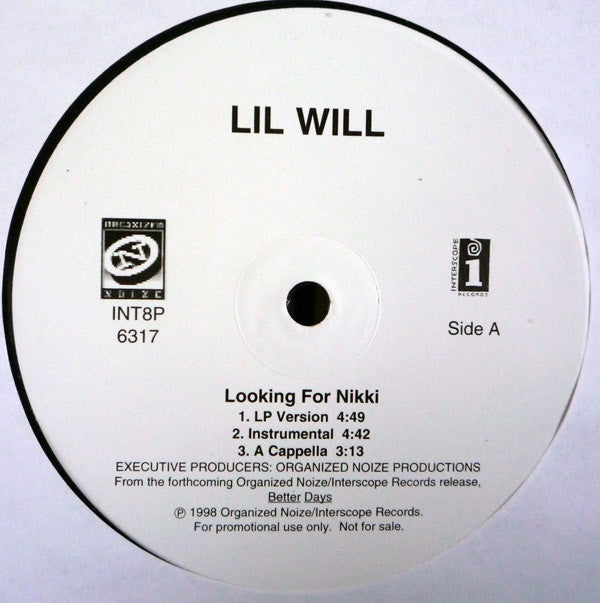 Lil' Will (3) : Looking For Nikki (12", Promo)