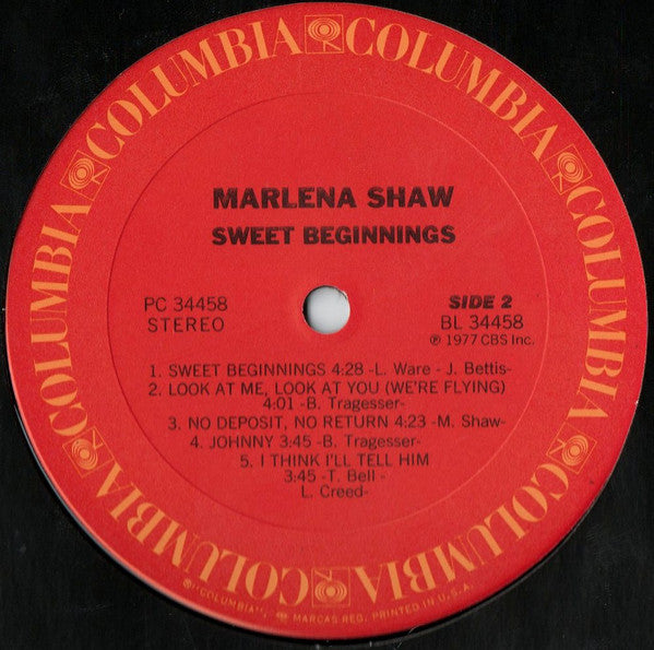 Marlena Shaw : Sweet Beginnings (LP, Album)