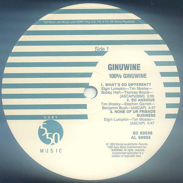 Ginuwine - 100% Ginuwine (2xLP, Album) (Near Mint (NM or M