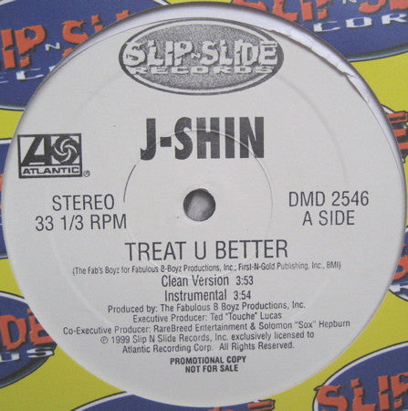 J-Shin : Treat U Better (12", Promo)