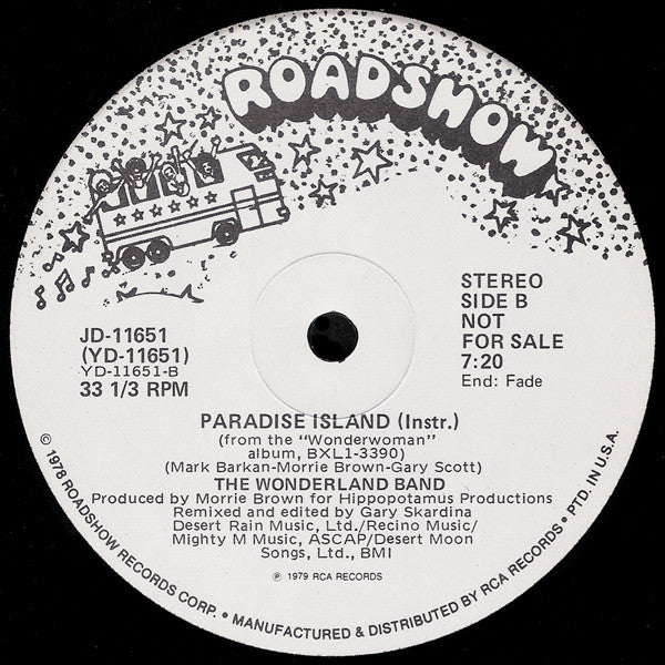 The Wonderland Band : Paradise Island (12", Single, Promo)