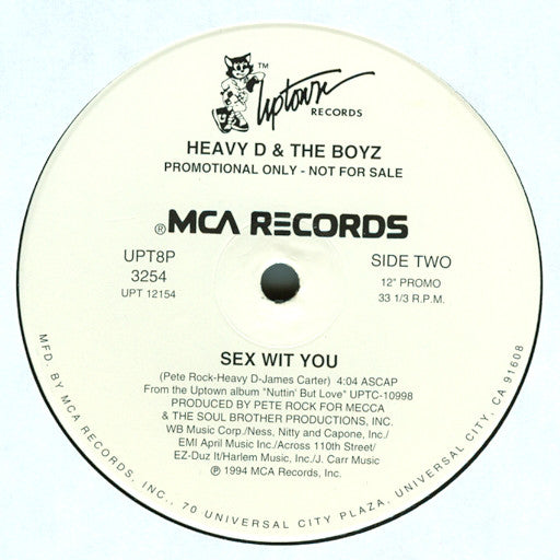 Heavy D. & The Boyz : Sex Wit You (12", Promo)