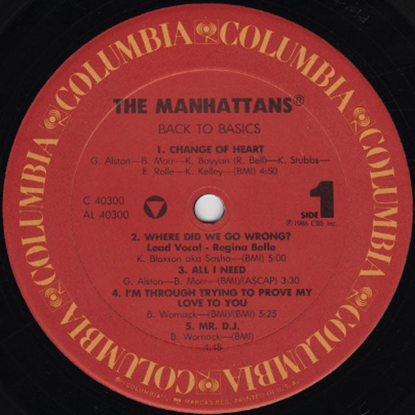 The Manhattans* : Back To Basics (LP, Album)