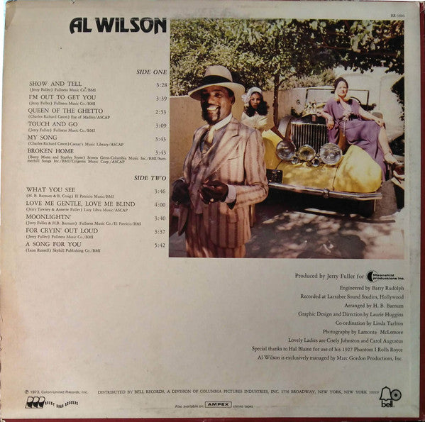 Al Wilson : Show And Tell (LP, Album, Bes)