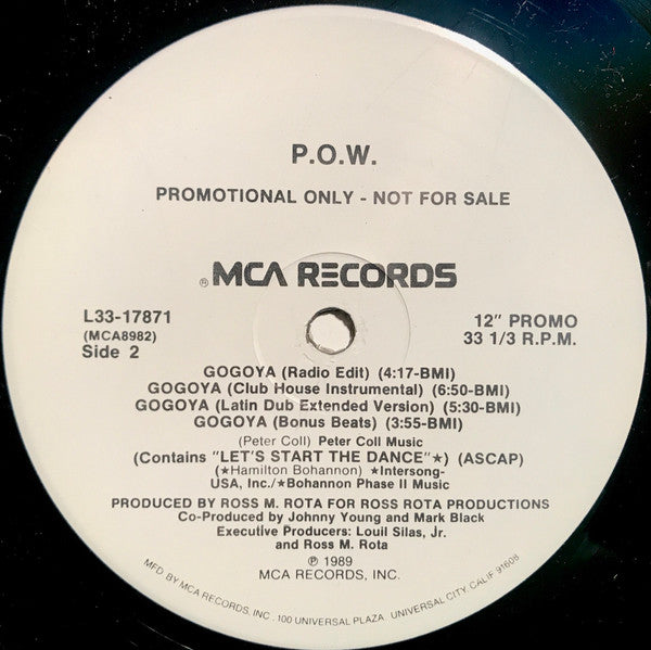 P.O.W. : Gogoya (12", Single, Promo)