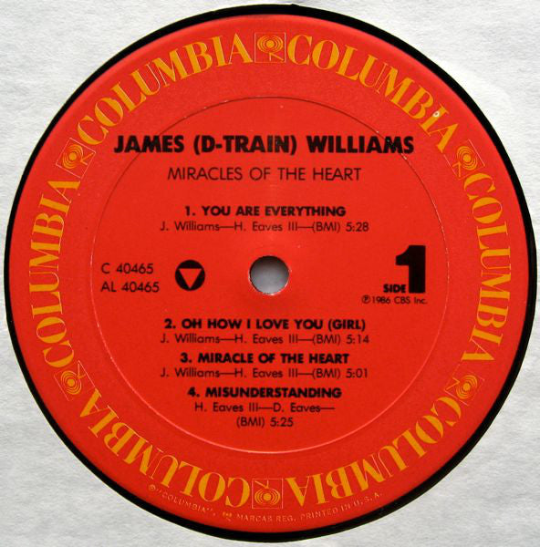 James "D-Train" Williams : Miracles Of The Heart (LP, Album)