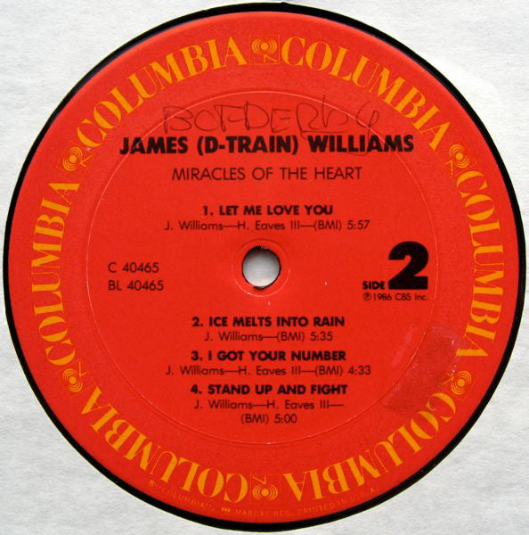 James "D-Train" Williams : Miracles Of The Heart (LP, Album)