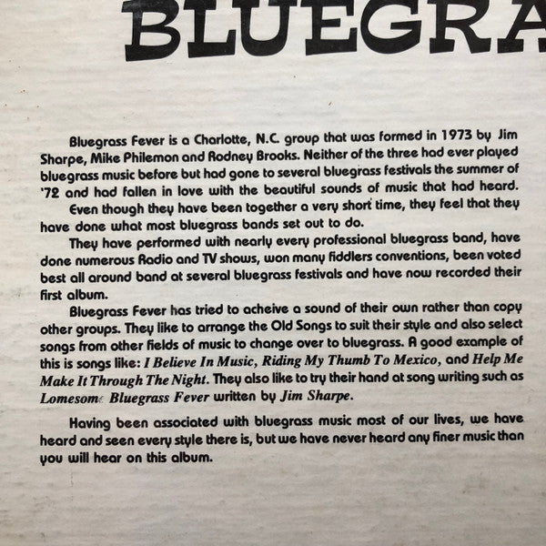 Bluegrass Fever : Changing Times (LP)