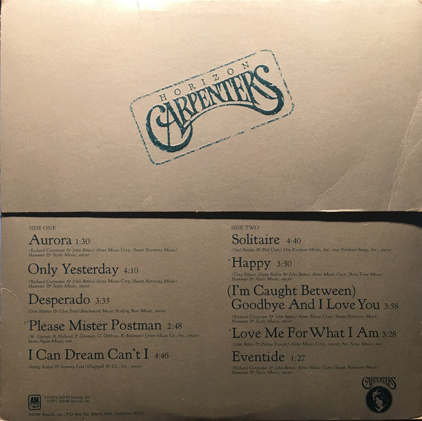 Carpenters : Horizon (LP, Album)