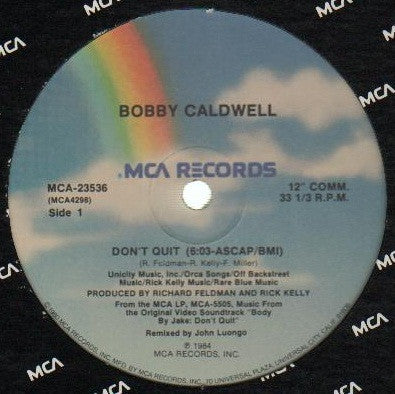 Bobby Caldwell : Don't Quit (12")