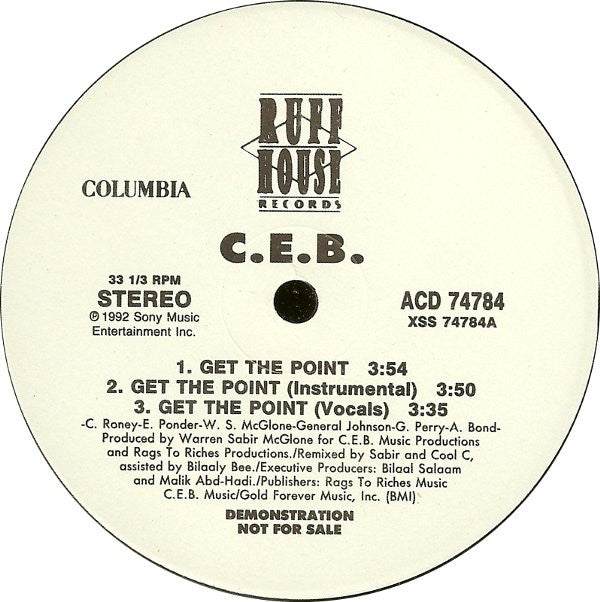 C.E.B. : Get The Point (12", Promo)