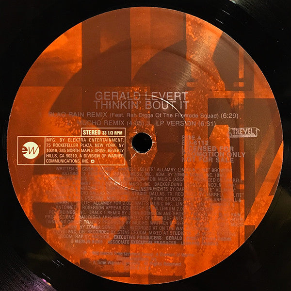 Gerald Levert : Thinkin' Bout It (12", Promo)