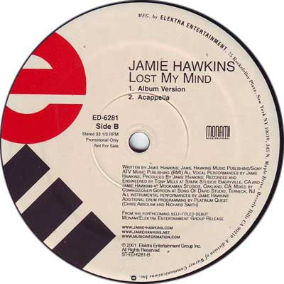 Jamie Hawkins : Lost My Mind (12", Promo)