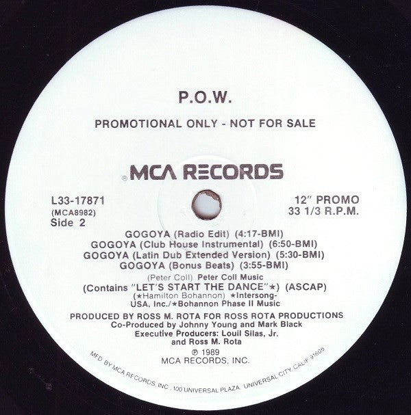 P.O.W. : Gogoya (12", Single, Promo, Pin)