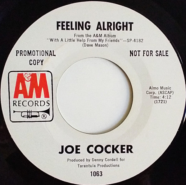 Joe Cocker : Feeling Alright (7", Promo)