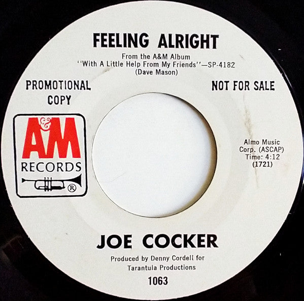 Joe Cocker : Feeling Alright (7", Promo)