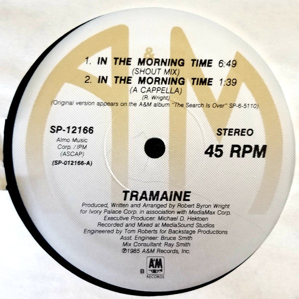 Tramaine : In The Morning Time (12", Single, Ele)