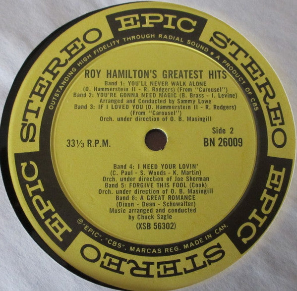 Roy Hamilton (5) : Roy Hamilton's Greatest Hits (LP, Comp)