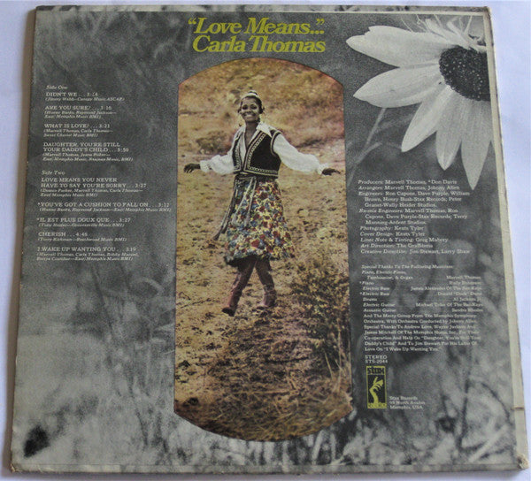 Carla Thomas : Love Means... (LP, Album, Son)