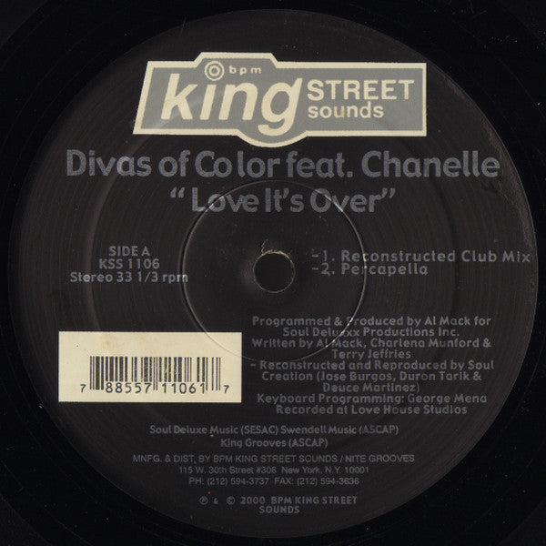 Divas Of Color Feat. Chanelle : Love It's Over (12")