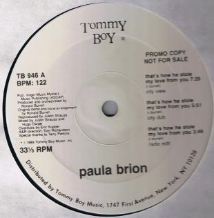 Paula Brion : That's How He Stole My Love From You (12", Promo)