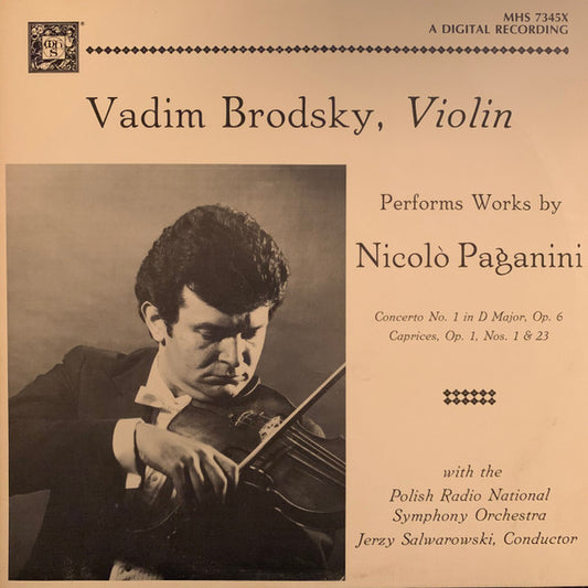 Niccolo Paganini*, Wadim Brodski*, Wielka Orkiestra Symfoniczna Polskiego Radia I Telewizji, Jerzy Salwarowski : I Koncert Skrzypcowy D-dur Op. 6, Kaprys Nr 1, Kaprys Nr 23 Op. 1  (LP, Album)