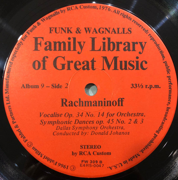 Sergei Vasilyevich Rachmaninoff : Piano Concerto No. 2 In C Minor / Symphonic Dances Opus 45, No. 2 And 3 / Vocalise Opus 34, No. 14 (LP, Album, Comp)