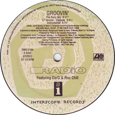 Radio (5) Featuring DarQ & Roc Chill : Groovin' (12", Promo)