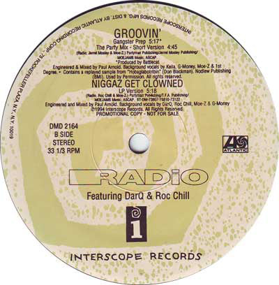 Radio (5) Featuring DarQ & Roc Chill : Groovin' (12", Promo)